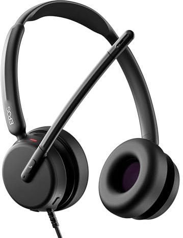 EPOS Impact 460 Auriculares Binaurales On-Ear con Cable USB-C y USB-A con Micrófono con Cancelación de Ruido, Plug-and-Play, Sonido, Ajuste Cómodo, para Oficina y Trabajo Remoto