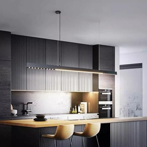 Kovalmax® Lampadario led luce bianca calda naturale lampada a sospensione lineare 42 w a70