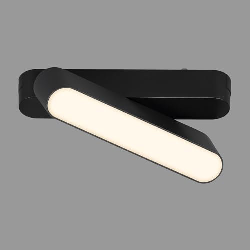 BRILONER - Sistema di binari Luxtrail LED Tracklight, Bianco caldo, Orientabile, Accessorio, Spot LED, Spot da soffitto, Lampade, Lampada da soffitto, Plafoniera, 130 mm, Nero