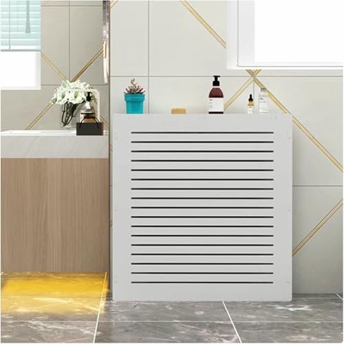 VYUJHNBG Couvercle de Radiateur Housse de Radiateur Salon Salle Cache Radiateur MDF Laqué Blanc Lattes Gril Convient pour Le Salon Et La Salle de Bain