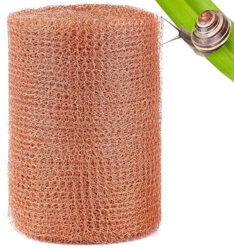 BUCOMTU 12 Mètres Filet Cuivre Anti Limaces et Escargots,Anti Rongeur de Haute Qualité Bande de Cuivre Contre Les Escargots pour Jardin,Maison,Potager