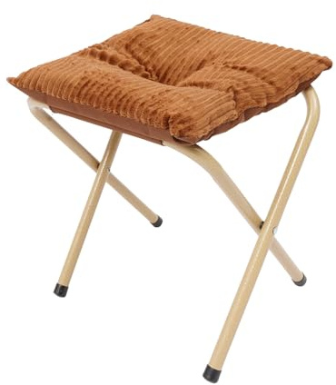 QIERF Fällbar pall, vikbar fotpall vikbar campingpall 34 cm höjd, 100 kg lastkapacitet för kontor vardagsrum, kaffe, kan användas som fotpall eller en vanlig pall (kaffe)