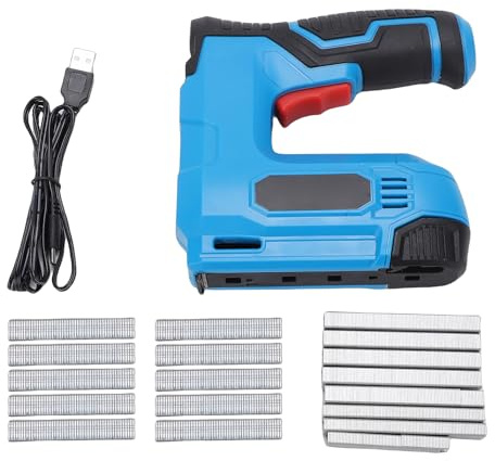 Naroote Brad Nagler-Heftgerät-Set, 2-in-1-Set mit Wiederaufladbarer Elektrischer Li-Ionen-Nagelpistole, Nägel Heften, Schnelles USB-Typ-C-Laden Intelligente Kontrollleuchte