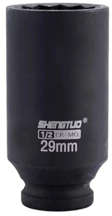 29mm Deep Impact Socket, 1/2 Drive, 12 Point, for Easy Removal of Axle Shaft Nuts