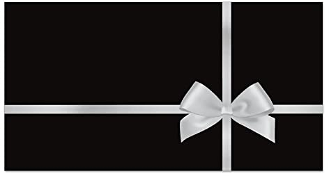 Briefumschläge DIN Lang mit Schlaufe passend für Gutscheine im DL Format Neutral (100 Stück, schwarz/silber)