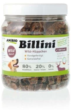 Anibio Billini Wild 400g Dose Hunde Leckerlie Hundewurst - 100 % Natur - Getreidefrei