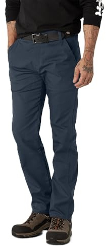 Dickies Regular Fit Straight Leg Duck Carpenter Pants, Stonewashed Dark Navy, 38 32