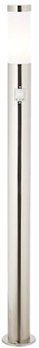 Lightbox lampe de borne extérieure avec détecteur de mouvement - 80 cm de hauteur - Ø 8 cm - Basic Outdoor lampe de chemin - pour le jardin - douille E27 - max. 40 W - en acier inoxydable & plastique