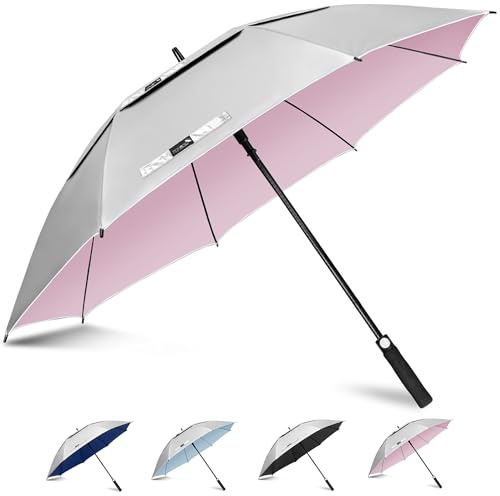 ZOMAKE 68/62/54/50 Inches Golf Regenschirm Sonnenschutz für UV,XXL/XL/L/M Großer Winddicht Regenschirm Groß UPF 50+ Selbst öffnend Belüftet,Große Größe Golfschirm Sturmfest für Sonne und Regen
