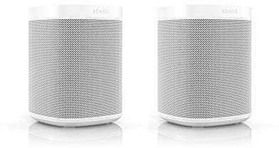 Sonos One SL Smart Speaker 2-Room Set White (Powerful Sound, WLAN Streaming with Multiroom and App Control and AirPlay2) - Two Speakers for Unlimited Music Streaming (Renewed)