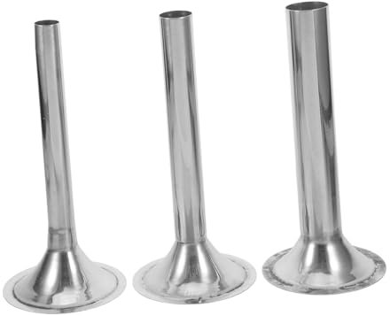 Holibanna 3piezas Accesorios Para Embutidora De Salchichas Tubo De Relleno De Acero Inoxidable Herramienta Profesional Para Embutir Carne Casa Kit De Embudo Para Fabricación De Salchichas