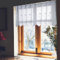 UOCAI 2er Scheibengardine, Bistrogardine Weiß, Scheibengardinen Modern, Vorhänge, Halbtransparent Besticke Scheibengardine mit Blumen Kurzgardine, Fensterschal für Fenster Küche Wohnzimmer135 * 45cm