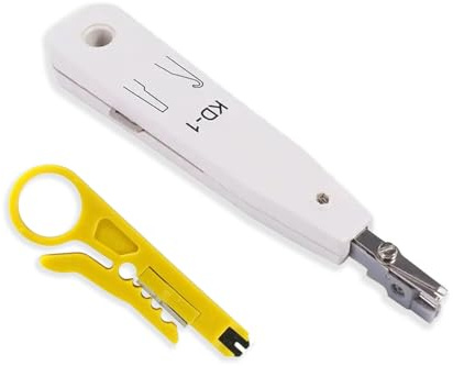 2 Pcs Wire Pliers, Punch Down Tool, Punch Ethernet Down Tool, Ethernet KroneTool for RJ45 Socket Cat5/Cat6/Cat7 & Telephone Cable, Impact IDC Data PunchdownTool with Wire Stripper Combo