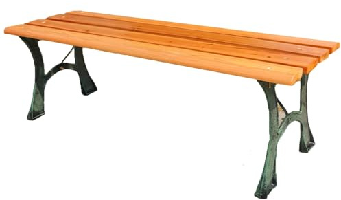 LUNAIZHUO Panchine da Esterno Resistenti Alle Intemperie, Panca da Giardino Senza Schienale, Sedia in Ferro Battuto da 2-3 Posti per Parco, Prato, Terrazza, Spogliatoio(120cm/47in)