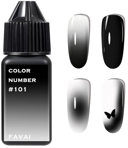 FAVAI Airbrush-Gel-Nagellack #101, 6 * 15ML Acetonfreier Airbrush Gel Polish UV mit feinem Sprühnebel, UV Nagellack für Nagelverläufe ohne Verdünnung, Nagelkunst für die DIY-Maniküre