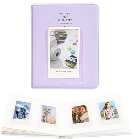 PBAHAUP 1 Pezzi Album, Mini Album Fotografico A 64 Tasche Con Spazio Per Scrivere, Finestra Frontale, Adatto Per Foto Da 3 Pollici, Per Compatibile Fotocamere Istantanee Mini I12/11/9/8 (Rosa)