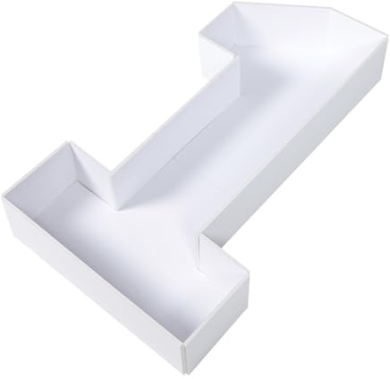 VERDANVERSE Caja de Globos Número 1 para Fiesta Infantil Marco de Ps Blanco, Decoración Adecuado para Cumpleaños Shower