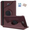 FULOZO® Samsung Galaxy Tab A6 10.1 (2016) T580/T585 Hülle Case-360 Grad Rotations PU Ledertasche Smart Cover mit Standfunktion für Samsung Galaxy Tab A 10.1 Tablet+Display Schutzfolie(Bronze)