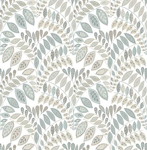 NuWallpaper NUS3260 Gustavus Peel & Stick Wallpaper, Blue