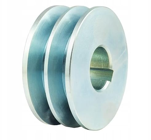 Kilremskiva HB SPB 2 x 17 mm 80 mm dubbelhjul remskiva E-motor remhjul elmotordrift kilrem remdrift (hål: 25 mm, spår 8 mm)