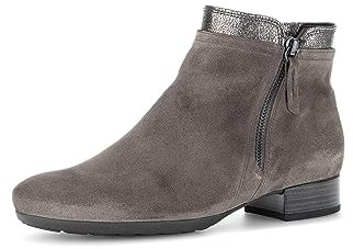 Gabor Damen Ankle Boots, Frauen Stiefeletten,Komfortable Mehrweite (H),Bootee,Booties,halbstiefel,Kurzstiefel,braun/Bronc(Flau),37.5 EU / 4.5 UK