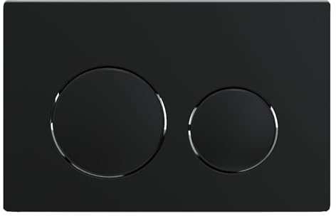 SPARES2GO Luxury Flush Plate Kit for Skylo Concealed Toilet Cistern Wall Hung Frame (Matt Black, 245mm x 165mm)