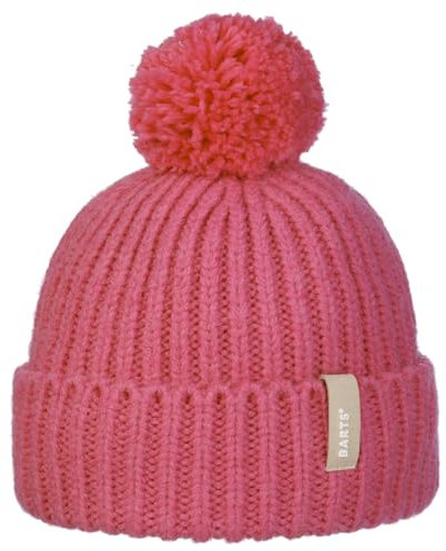 Barts Joansy Bommelmütze Strickmütze Wintermütze Beanie Kinder/Damen - mit Umschlag Winter Herbst-Winter - One Size pink
