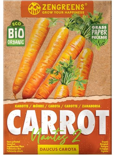 ZenGreens® – Graines de carotte bio - Semences potagères - Graines de légumes pour une culture facile au jardin, sur le balcon ou dans un potager surélevé - Nantes 2