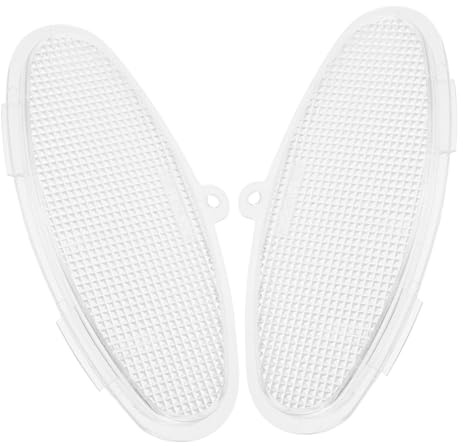 WHAMVOX 2pcs Range Hood Light Covering Plates Oval Shape Lamp Shades for Kitchen Hood Replacement Lamp Shade Cover Easy Install Plastic Material