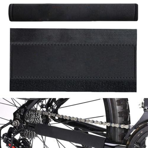 DWFEYOI 2 Pair Bicyclette Protège-chaîne Néoprène Protège-Base Chainstay Protecteurs élastique Souple pour Vélo, néoprène Protège-Base Chainstay Protecteurs Noir
