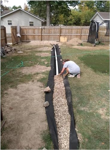 Tessuto non tessuto del geotessile della membrana della ghiaia, per il controllo dell'erosione di Underlayment, ampio tessuto filtrante paesaggistico di 1m/1.5m/2m, membrana del vello del geotessile