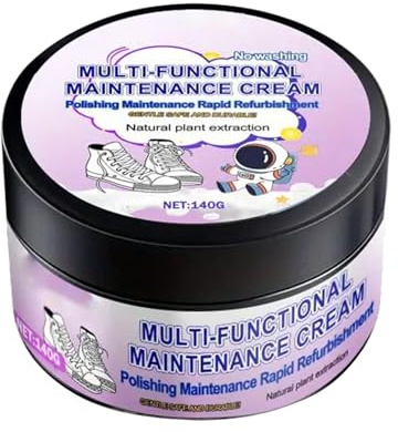 Nettoyant blanc pour chaussures de tennis - 140 g - Crème de soin pour chaussures - Puissant nettoyant pour baskets en toile et cuir - Tennis Randonnée - Sport de plein air