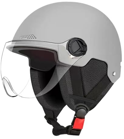 Casco di scooter elettrici per adulti con protezione d'orecchio per uomini e donne, casco per biciclette con visiera, caschi di bici elettriche leggere per scooter, skateboard, motociclette
