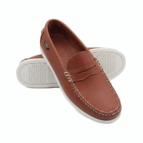 Zerimar Mocasín Náutico para Hombre de Piel Genuina, Calzado Casual Elegante y Ligero para Uso Diario o Formal, Zapato Comodo y Suave con Diseño Moderno y Resistente