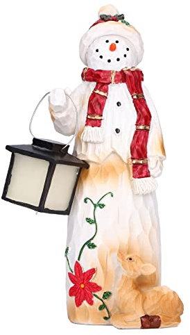 Figura de muñeco de nieve con apariencia adorable y realista, de resina de primera calidad y duradera. Decoración de muñeco de nieve para escritorio, oficina o festivales.
