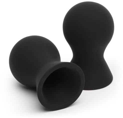 Colourplay Nipple Suckers - Color Changing Nipple Suction Toy - Soft Silicone Beginner Nipple Toy - Nipple Stimulator for Increased Sensitivity (Black)