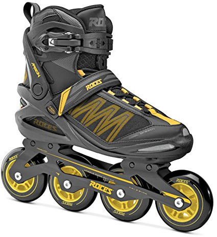 Roces Argon, Pattino in Linea da Uomo, Black/Amber, 38