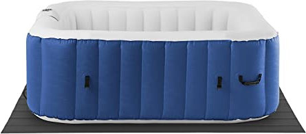 Uniprodo Vasca Idromassaggio Gonfiabile Piscina Idromassaggio Uni_Pools_19 (900 L, 6 Persone, 130 Bocchette, 1.800 Watt, Blu Scuro/Bianco)
