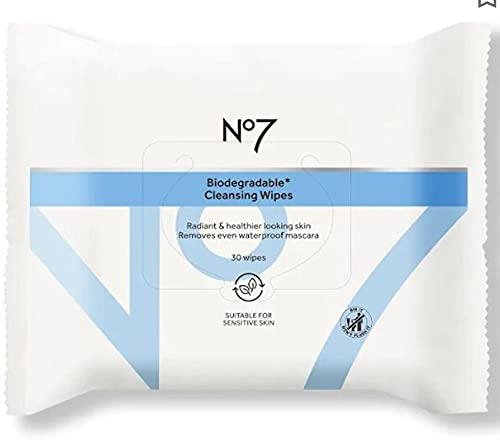 No7 Biodegradable Cleansing Wipes 30 Wipes Suitable For Sensitive Skin