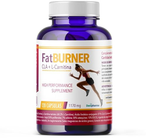 FATBURNER | L-Carnitina Quemagrasas con CLA y L-Carnitina - 120 Cápsulas - Apoyo al Metabolismo y Energía - 2 Cápsulas al Día