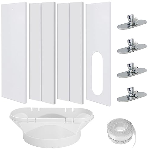 Klimaanlage Fensterabdichtung, TGKYK Fensterabdichtung für Mobile Klimageräte, Einstellbare Fenstergleit Kit, Klimagerät Fensterabdichtung, Rolladen Fensterblende für Tragbare Klimaanlage(13CM (5,1)