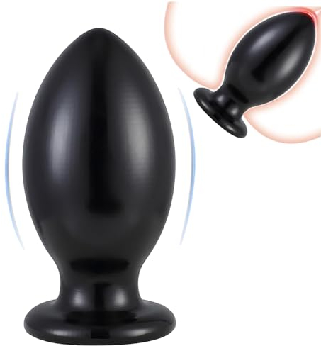 NURCIX Extra großer Silikon Eiförmiges Analplug Analkugel Anus Dilatator Buttplug mit Saugnapf Analdilatator Massager Vagina Masturbator Stimulator Analsex Sex Spielzeug Für Männer Frauen（XXXL）