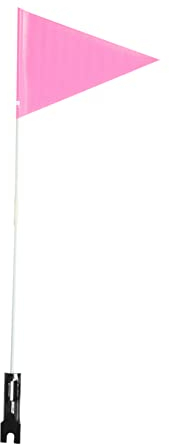 KOMBIUDA 1 Satz Reflektierender Fahnenmast Mit Stange Liegeradfahnen Fahrradfahnen Mit Stange Fahrradgriff Flagge Fahnenmast Reiten Wasserdicht Lieferungen Kind Pp Rosa