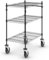 kaiserkraft | Drahtgitter-Tischwagen | schwarz | mit 3 Etagen | LxBxH 760 x 460 x 1025 mm