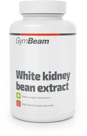 GymBeam Weiße Kidneybohnen Extrakt - Phaseolus vulgaris, 1500 mg, Verhältnis 20:1, Kohlenhydratblocker, Appetitzügler, Gewichtsabnahme, vegan, 90 leicht zu schluckende Kapseln