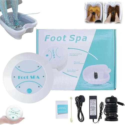 Pedane ioniche disintossicanti per il bagno, per l'elettrolisi dei piedi, set completo per la cura dei piedi, Electrolysis Footspa Bath, macchina per la pulizia dei piedi portatile (senza bacino)