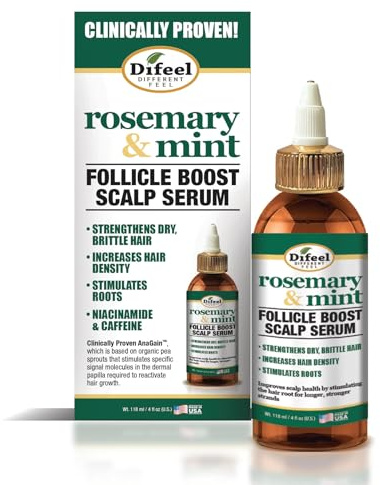 Difeel Rosemary & Mint Follicle Boost Scalp Serum 4 oz.