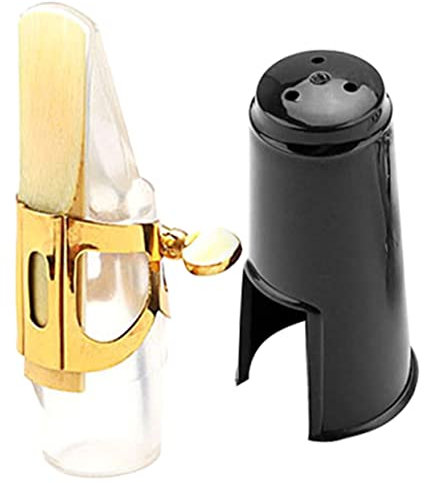 UPKOCH Altsaxophon Ligatur Und Metall Mundkappe Für E-saxophon Mit Langlebigem Zubehör Einfach Montierbar Für Klare Intonation Und Verbesserten Klang