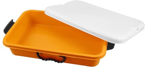 Supvox Tragbarer Sandkasten Kunststoff Mit Deckel Aufbewahrungsbox Für Kinder Spielzeug Und Bastelmaterial Sensorisches Spieltablett Gelb Robustes Abs Inklusive Griff Für Indoor Und Outdoor