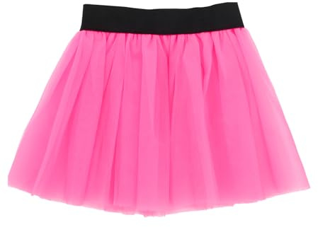 ValueBargain 80s Tutu Skirts for Women, 3-Layered Adult Pink Tutu, Tulle Skirts for Adults, 80s Fluffy Costume Party, Christmas Halloween Dance